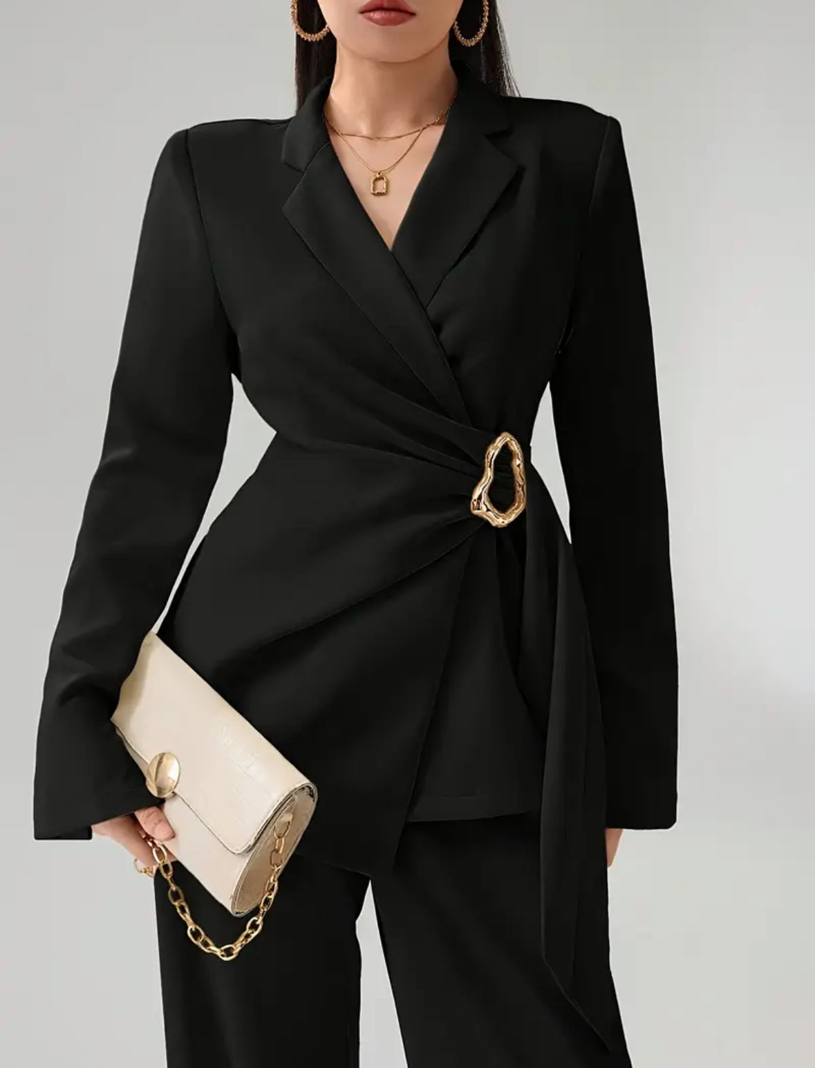 Blazer femme élégant asymétrique