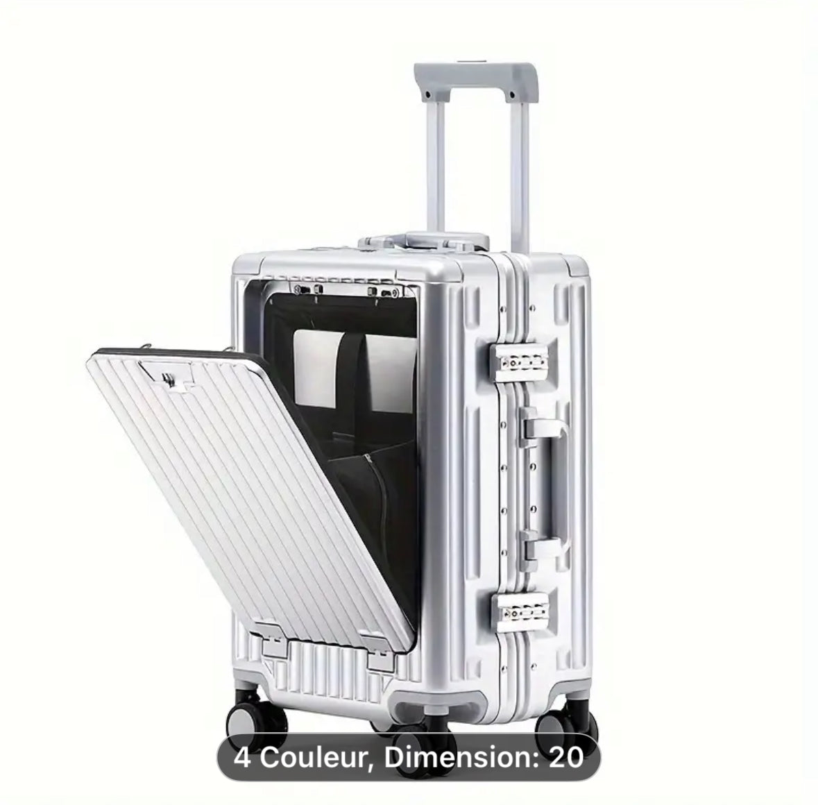 Valise cabine 20’’ – Aluminium renforcé avec port USB