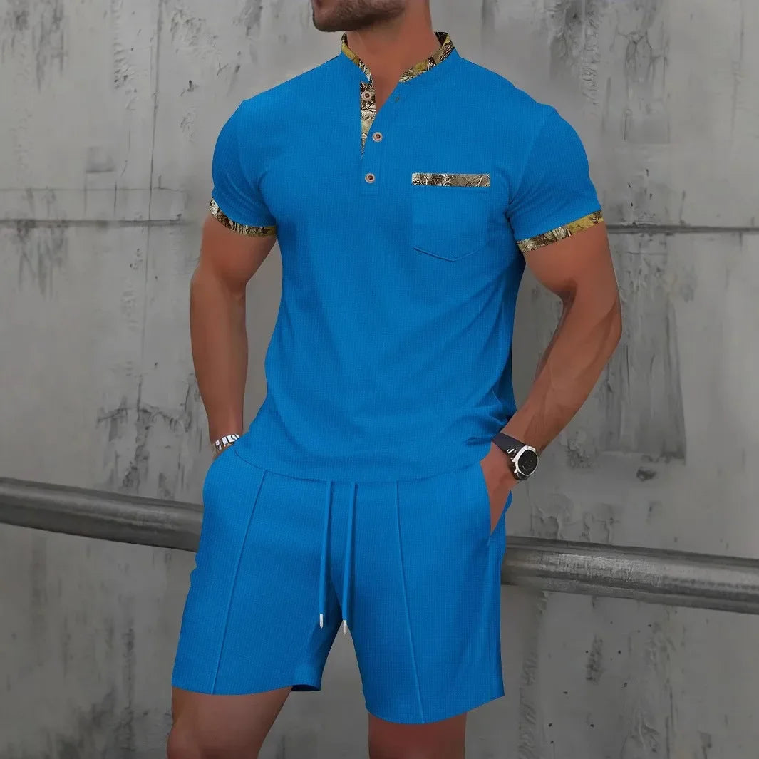 Ensemble homme été – Polo zippé & short casual chic