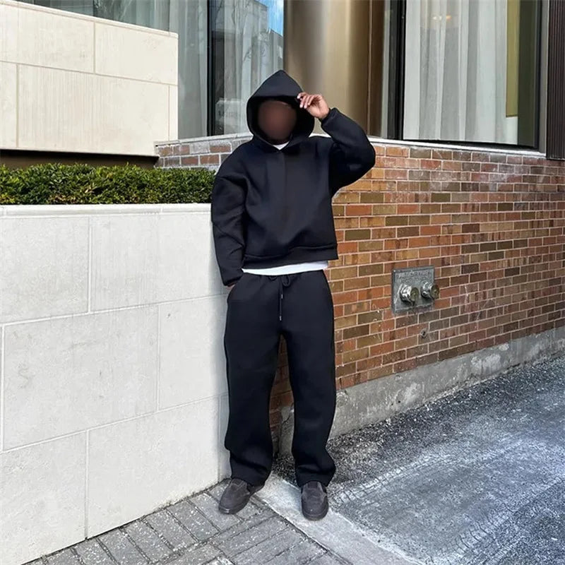 Ensemble sweat à capuche + pantalon – Streetwear 2 pièces unisexe
