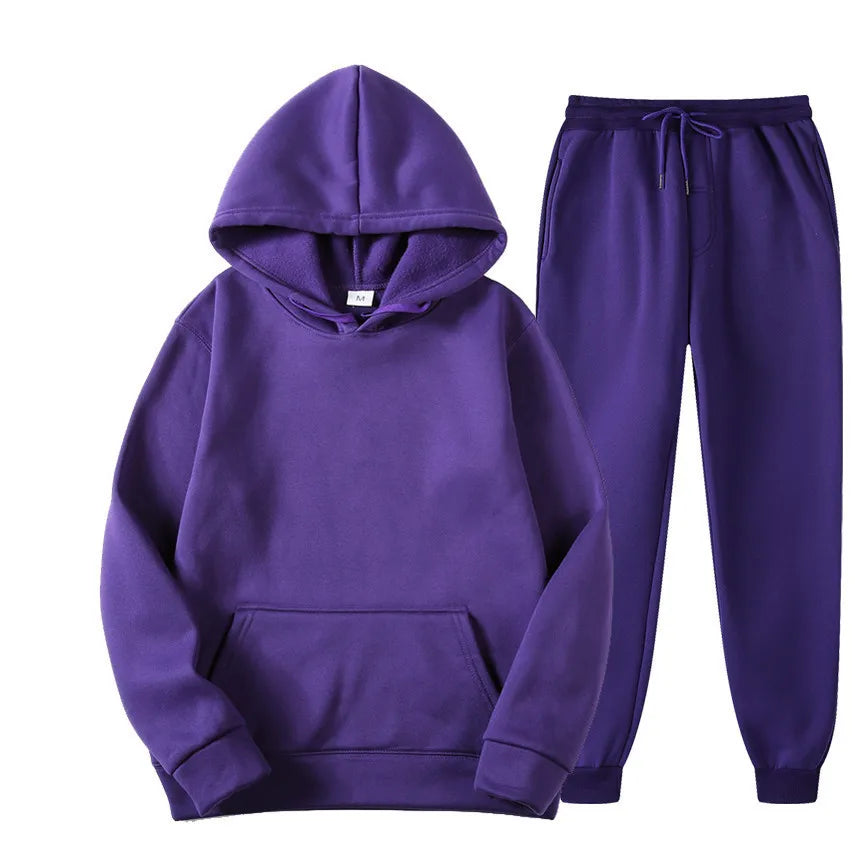 Ensemble jogging unisexe – Hoodie + pantalon casual (plusieurs couleurs)