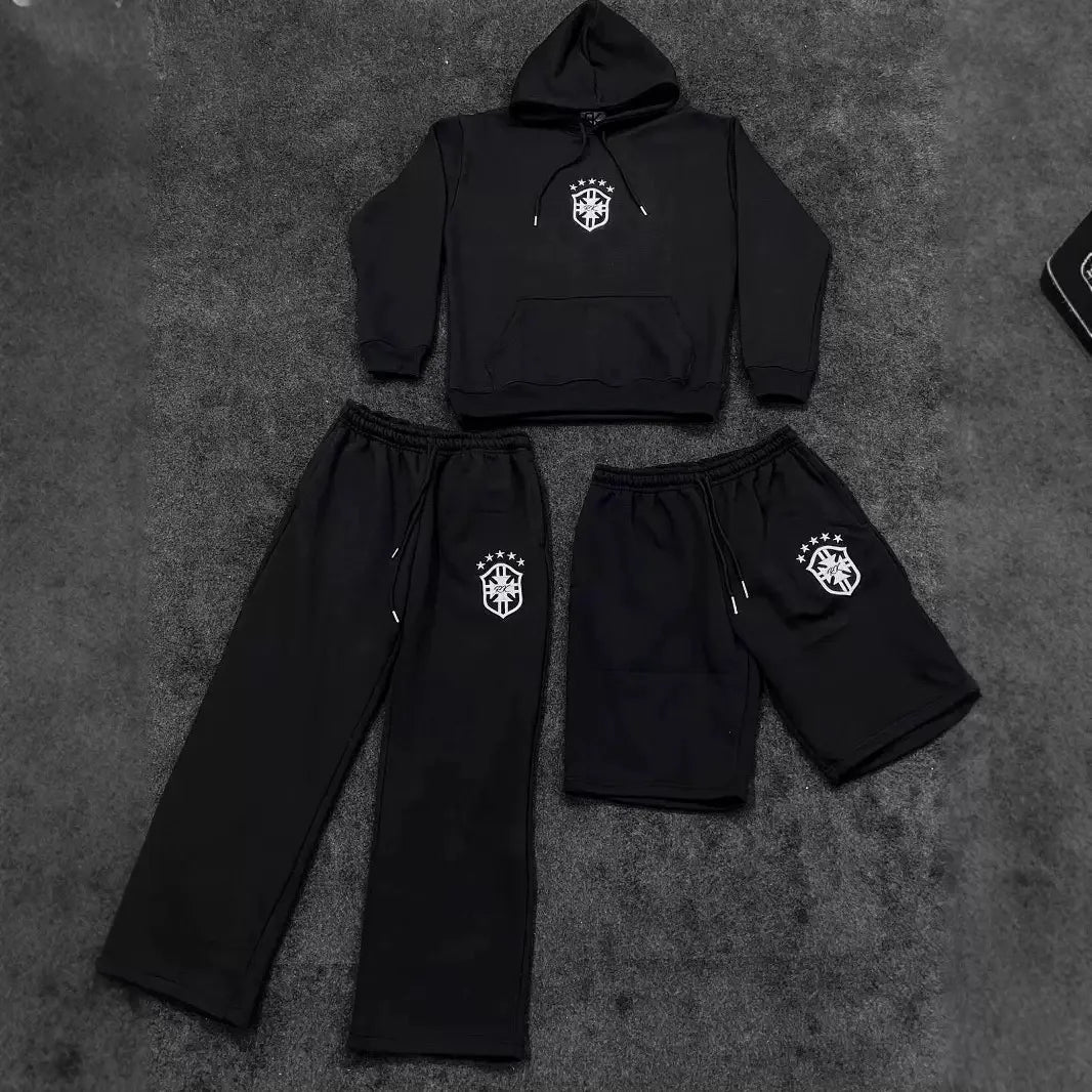 Ensemble hoodie + pantalon unisexe – Style gothique streetwear imprimé