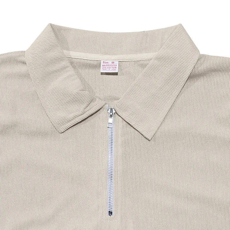 Ensemble homme 2 pièces – Polo col zippé & pantalon droit élégant