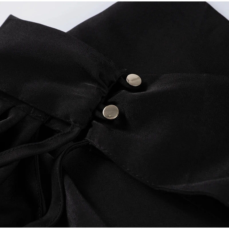 Robe longue satinée élégante – Épaules dénudées