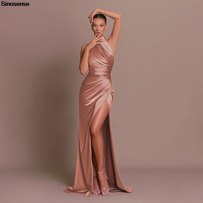 Robe longue élégante de soirée – Dos nu & fente haute sexy
