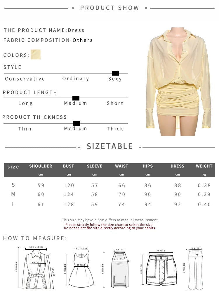 Mini-robe drapée style chemise – Élégance streetwear