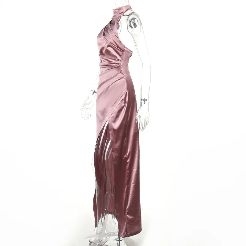 Robe longue élégante de soirée – Dos nu & fente haute sexy