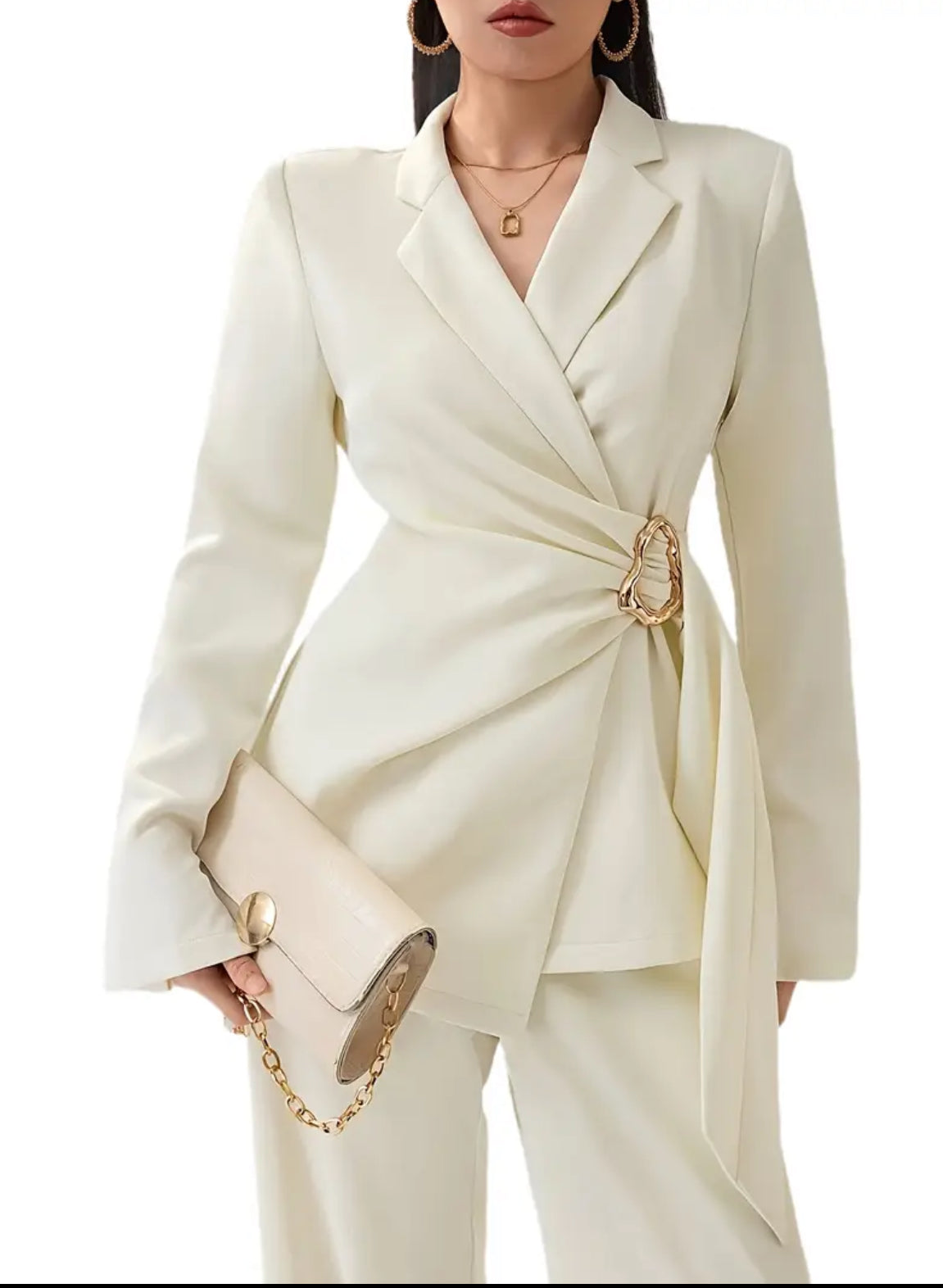 Blazer femme élégant asymétrique