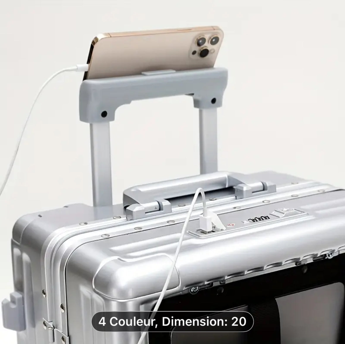 Valise cabine 20’’ – Aluminium renforcé avec port USB