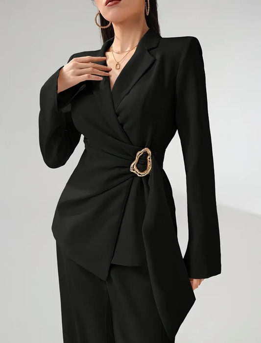 Blazer femme élégant asymétrique