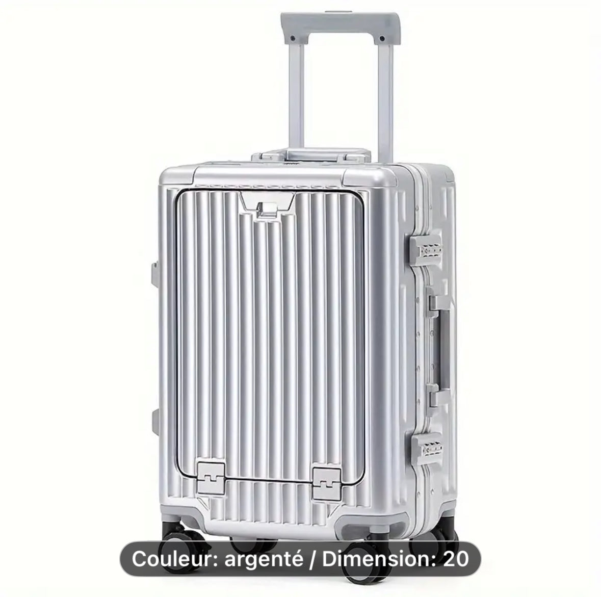 Valise cabine 20’’ – Aluminium renforcé avec port USB