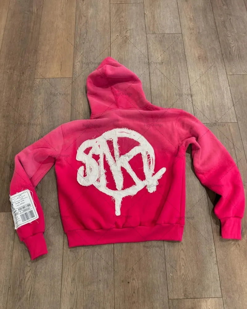 Ensemble hoodie + pantalon oversize – Style gothique punk Y2K