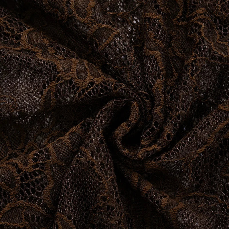 Robe longue sexy en dentelle – Épaule dénudée & dos nu élégant
