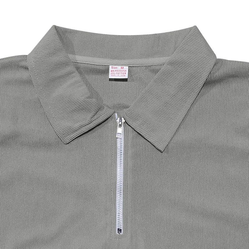 Ensemble homme 2 pièces – Polo col zippé & pantalon droit élégant