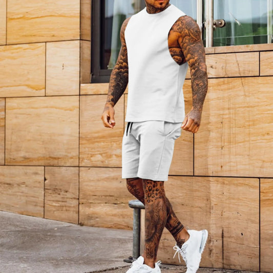 Ensemble sport 2 pièces – Débardeur sans manches + short cargo