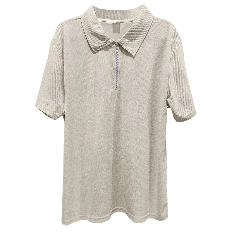 Ensemble homme 2 pièces – Polo col zippé & pantalon droit élégant