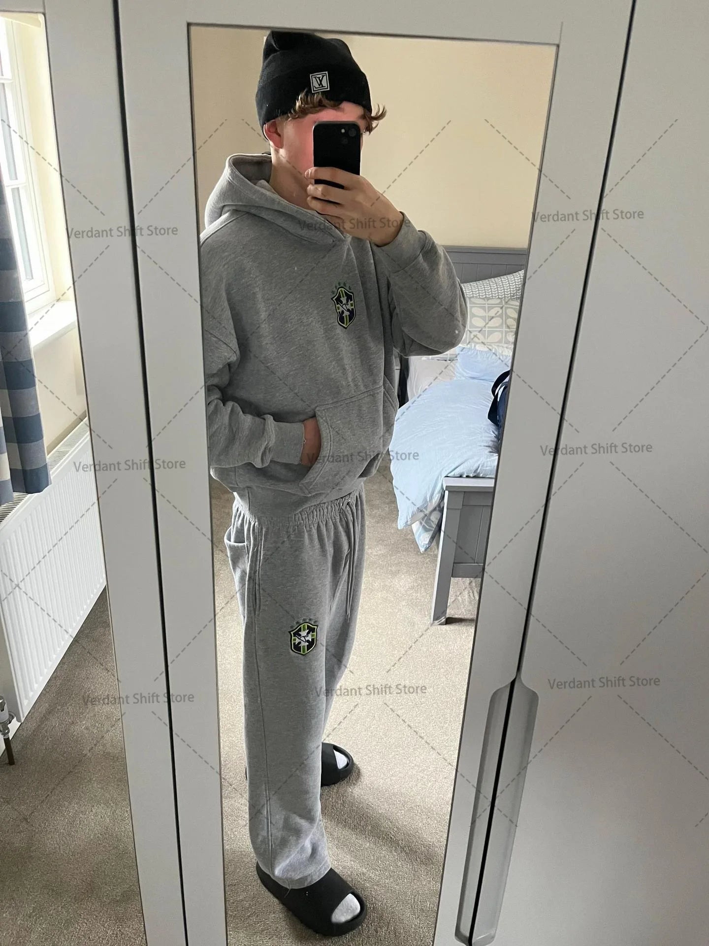Ensemble hoodie + pantalon unisexe – Style gothique streetwear imprimé