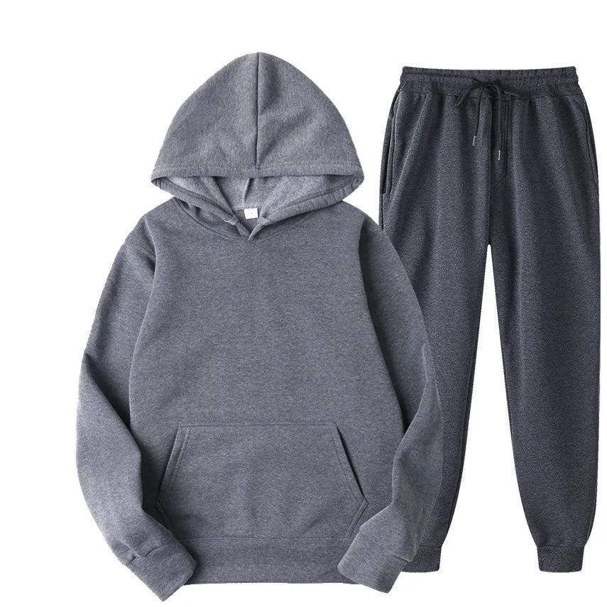 Ensemble jogging unisexe – Hoodie + pantalon casual (plusieurs couleurs)