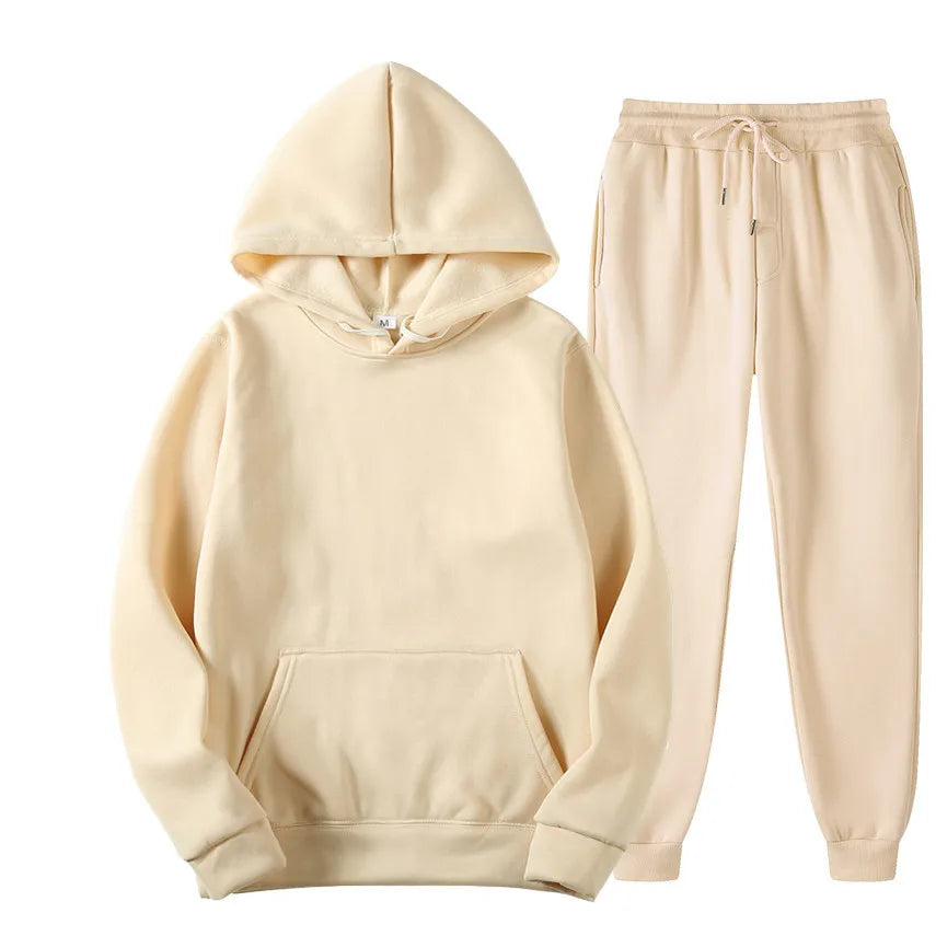 Ensemble jogging unisexe – Hoodie + pantalon casual (plusieurs couleurs)