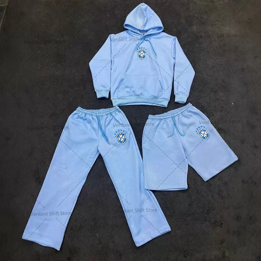 Ensemble hoodie + pantalon unisexe – Style gothique streetwear imprimé