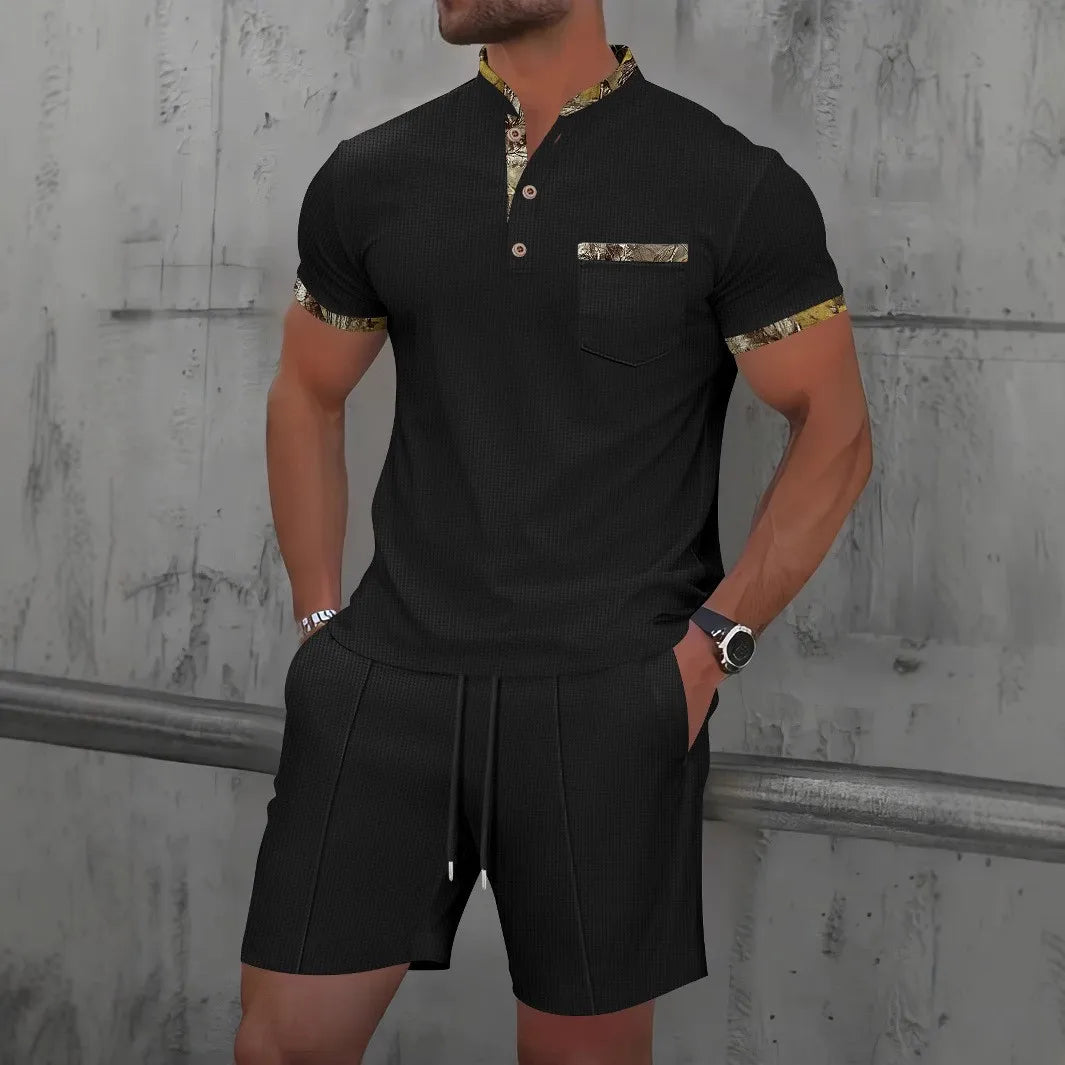 Ensemble homme été – Polo zippé & short casual chic