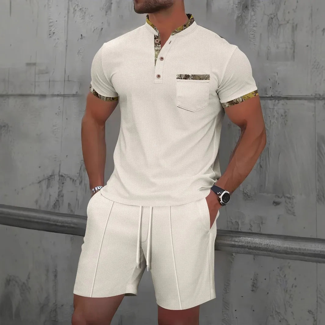 Ensemble homme été – Polo zippé & short casual chic
