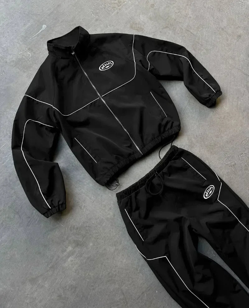 Survêtement oversize Y2K – Streetwear rock unisexe (2 pièces)