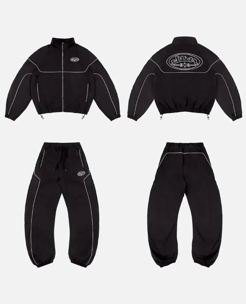 Survêtement oversize Y2K – Streetwear rock unisexe (2 pièces)