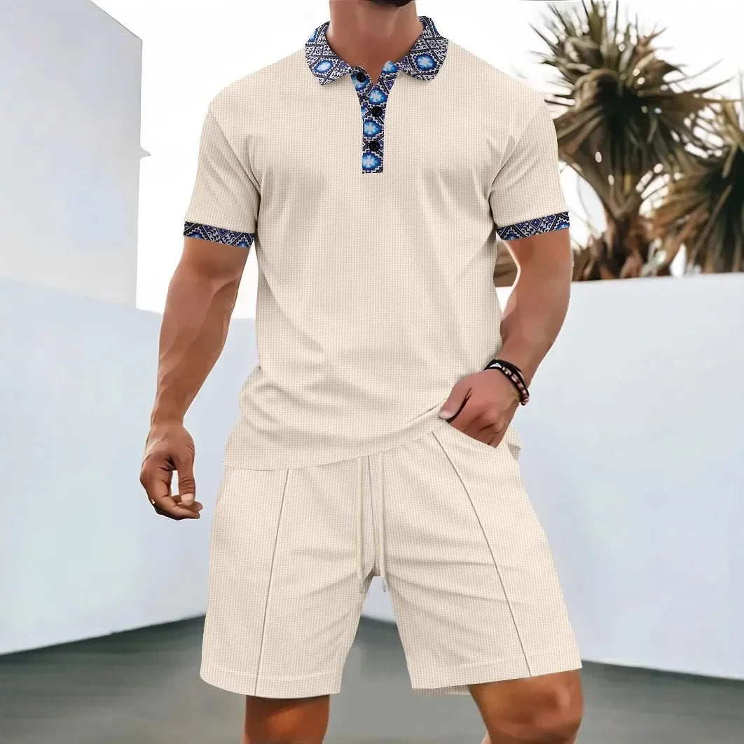 Ensemble homme été – Polo zippé & short casual chic