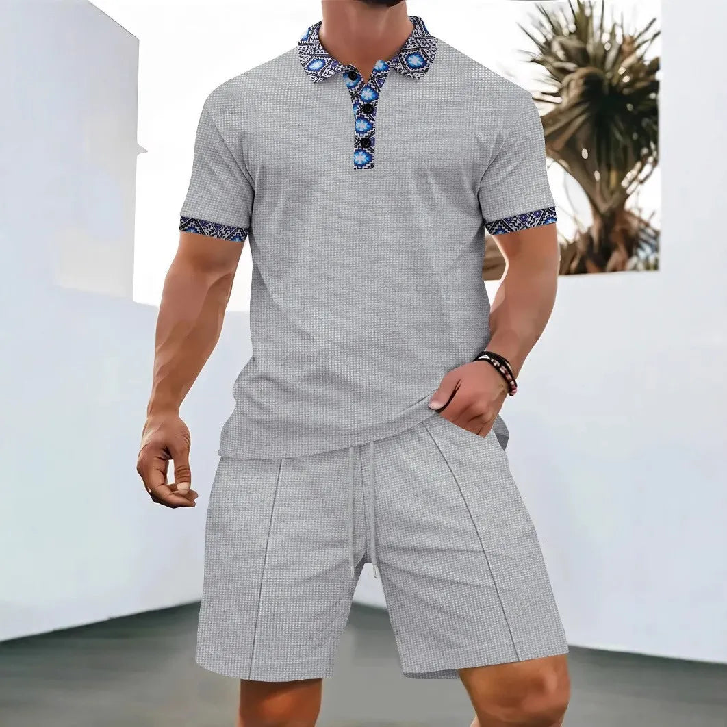Ensemble homme été – Polo zippé & short casual chic