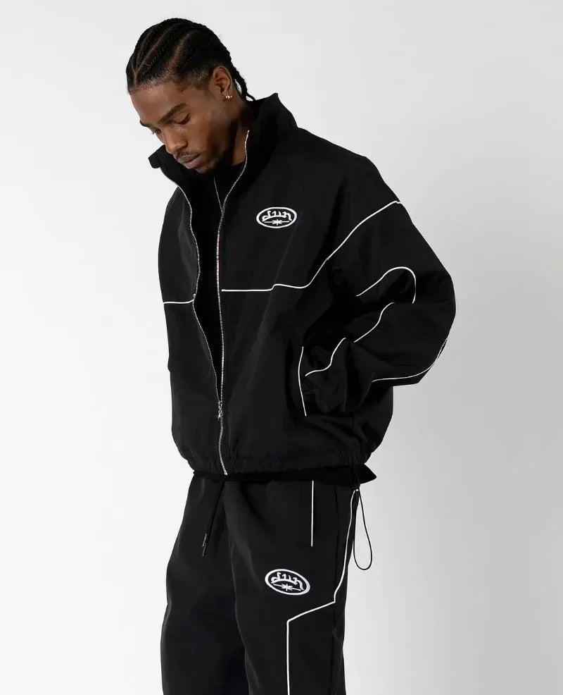 Survêtement oversize Y2K – Streetwear rock unisexe (2 pièces)
