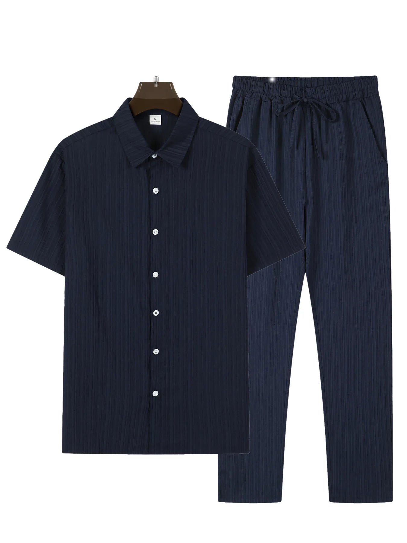 Ensemble homme casual chic – Chemise & pantalon assortis