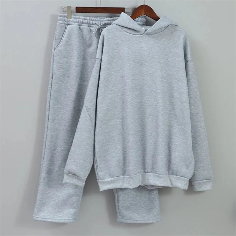 Ensemble sweat à capuche + pantalon – Streetwear 2 pièces unisexe