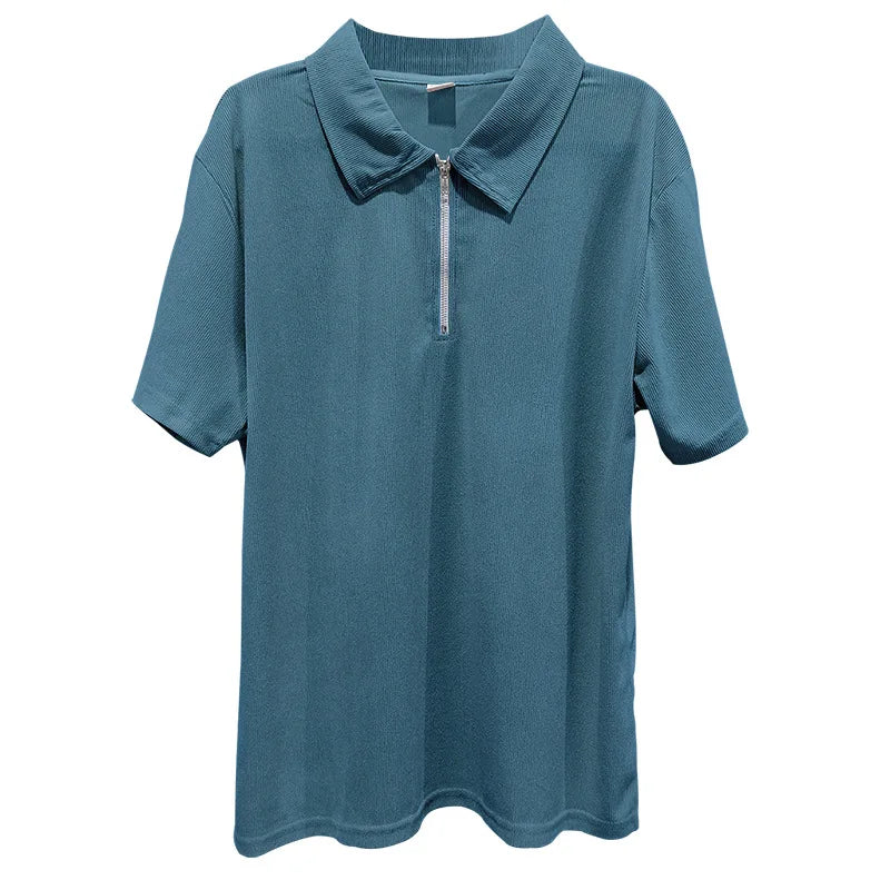 Ensemble homme 2 pièces – Polo col zippé & pantalon droit élégant
