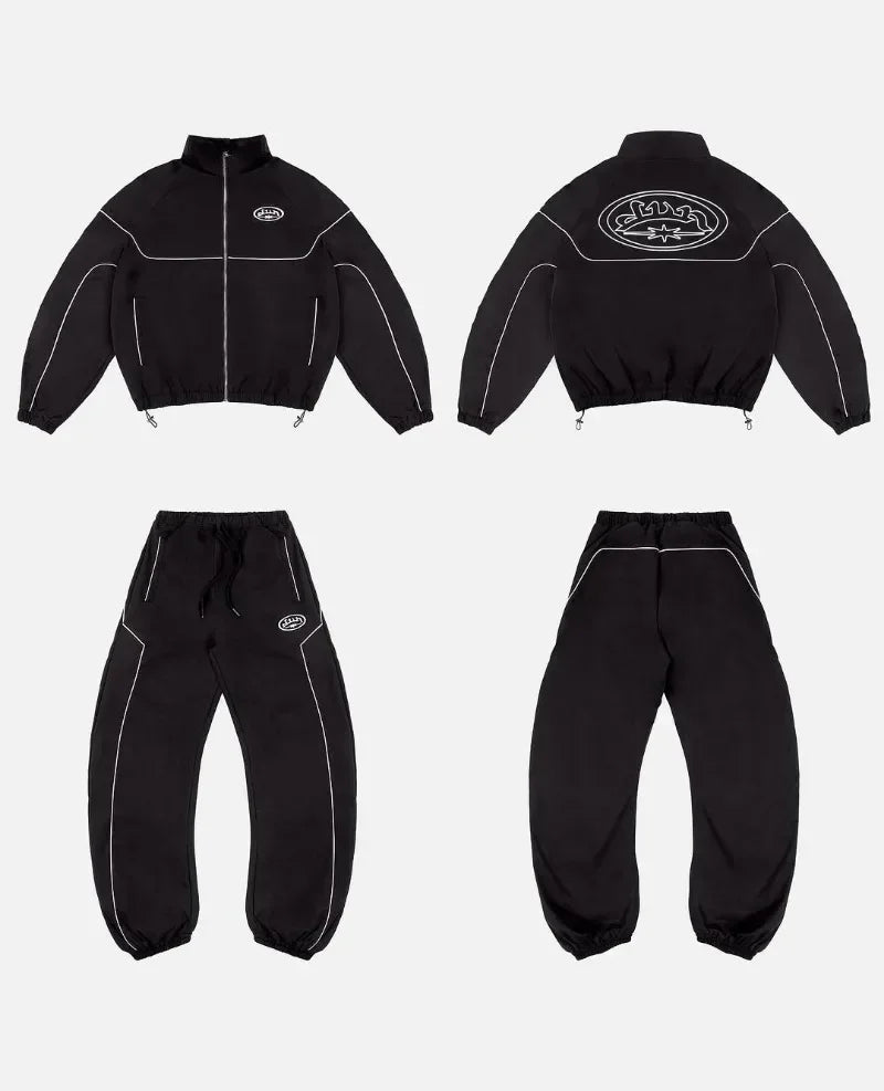Survêtement oversize Y2K – Streetwear rock unisexe (2 pièces)