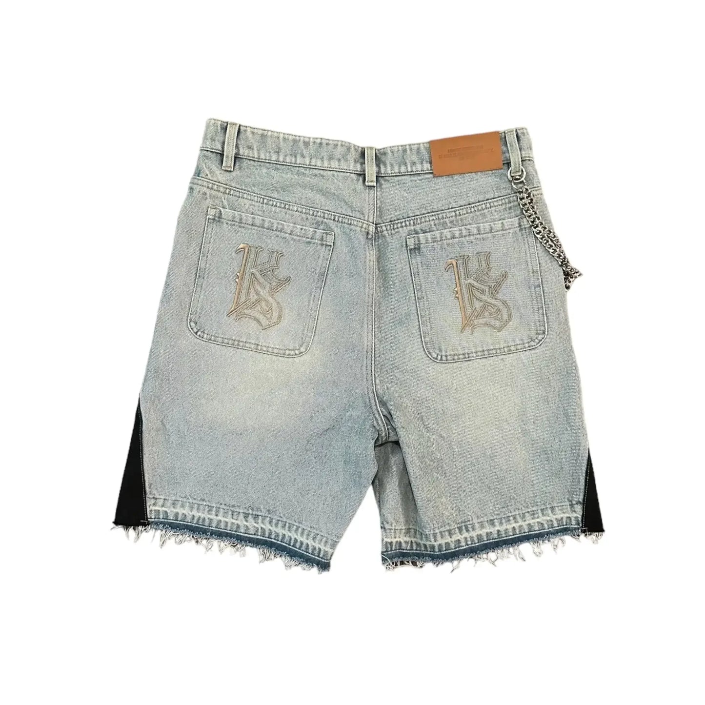 Short en denim patchwork rétro – Style Y2K streetwear