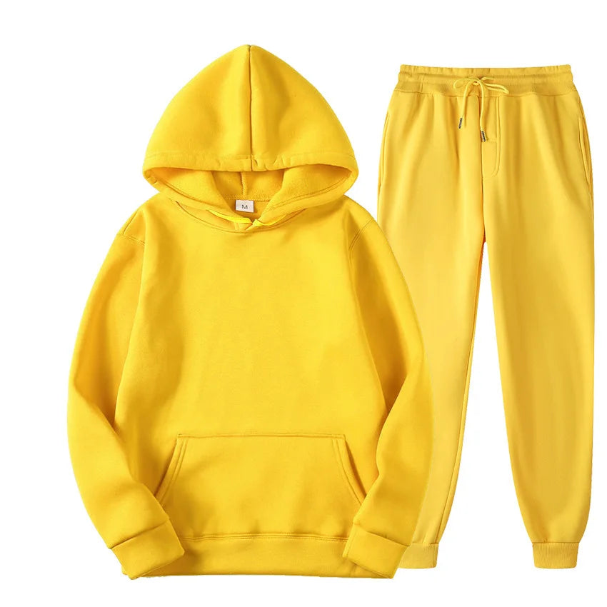Ensemble jogging unisexe – Hoodie + pantalon casual (plusieurs couleurs)