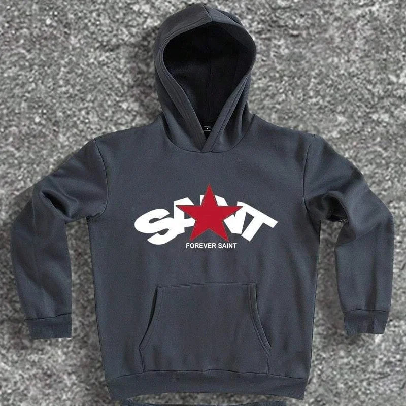 Ensemble noir 2 pièces Y2K – Hoodie + pantalon streetwear