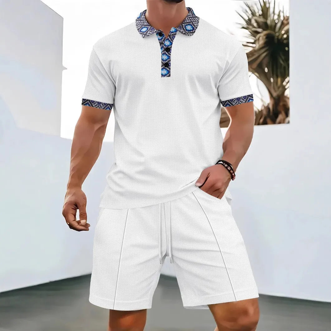 Ensemble homme été – Polo zippé & short casual chic