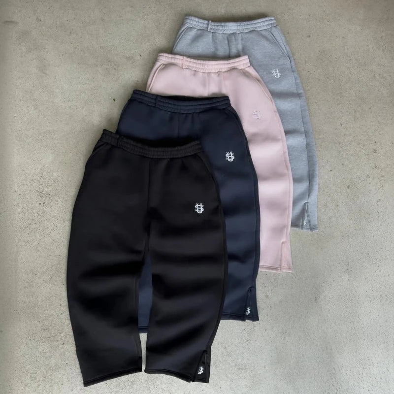 Ensemble survêtement coton Y2K – Unisexe Hip-Hop Streetwear (2 pièces)