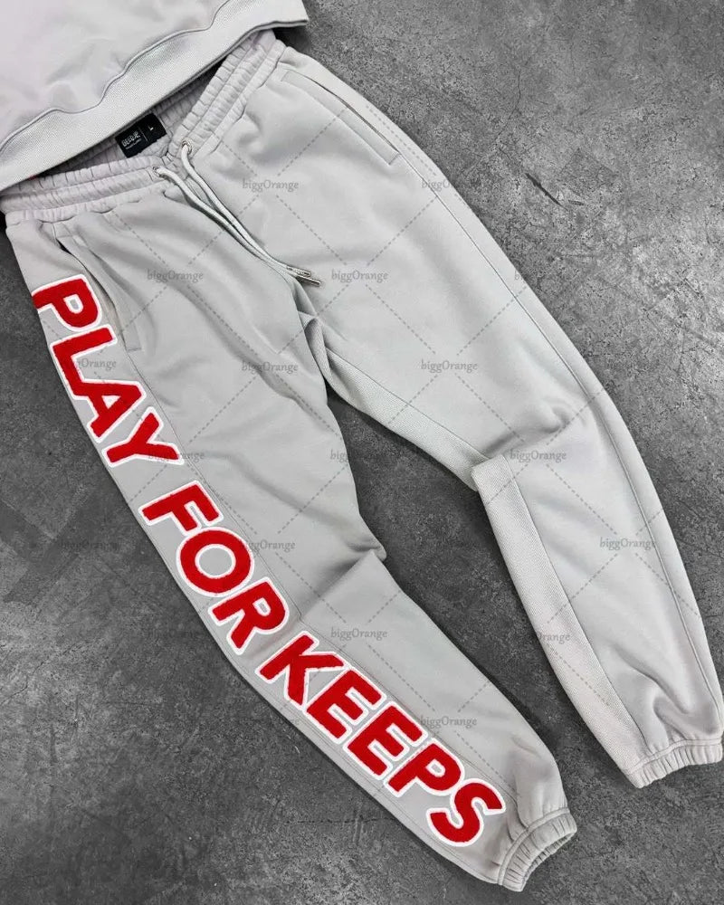 Ensemble Y2K “Play For Keeps” – Hoodie oversize + Pantalon jogger (2 pièces)