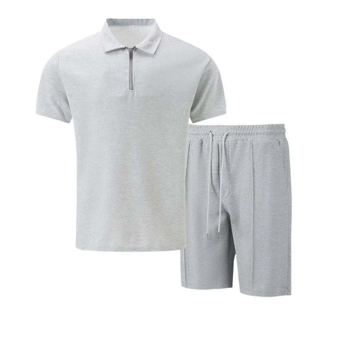 Ensemble homme été – Polo zippé & short casual chic