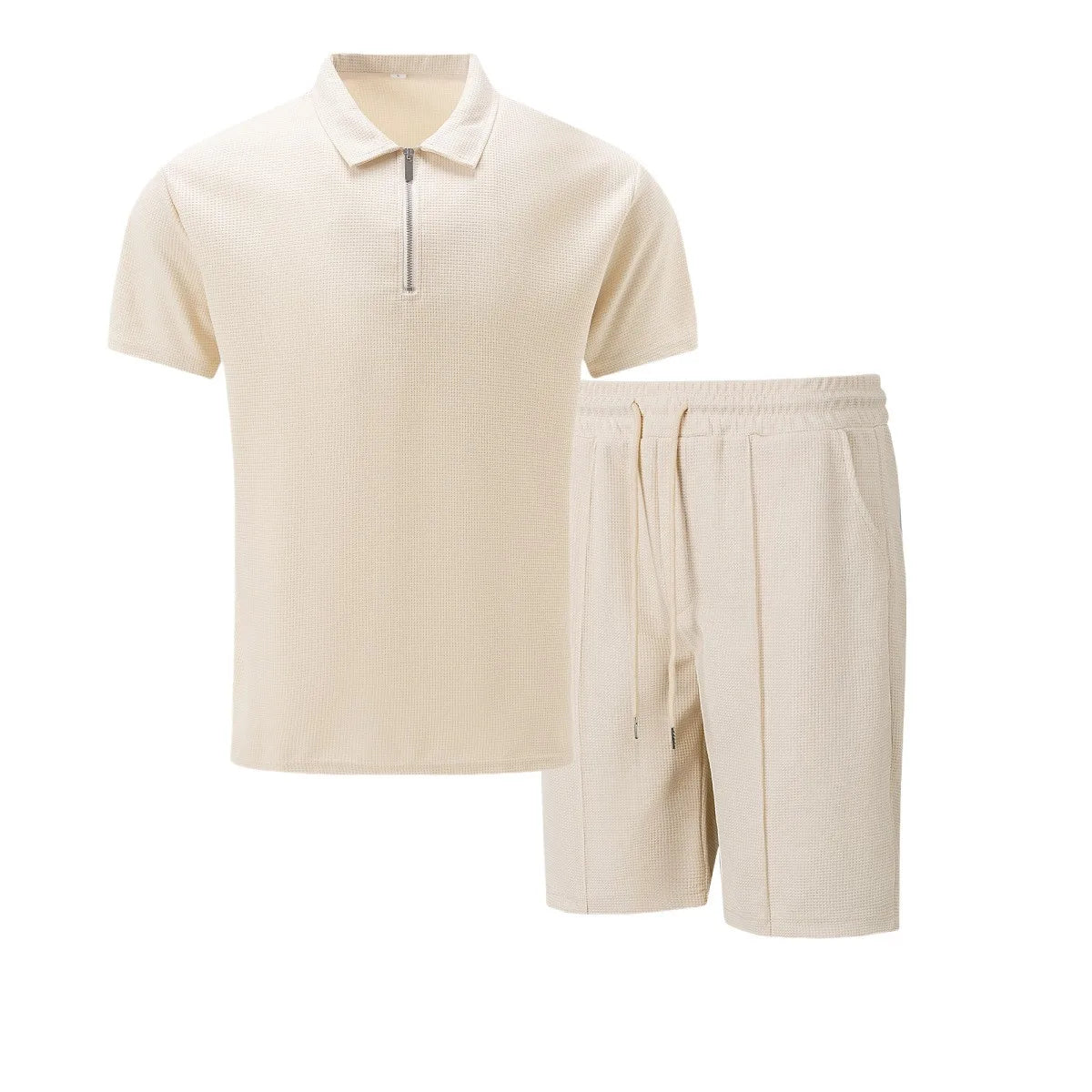 Ensemble homme été – Polo zippé & short casual chic