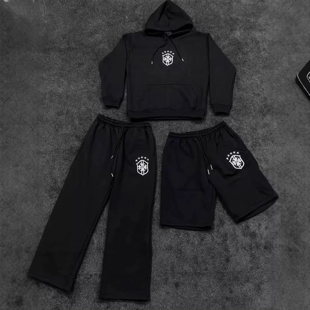 Ensemble hoodie + pantalon unisexe – Style gothique streetwear imprimé