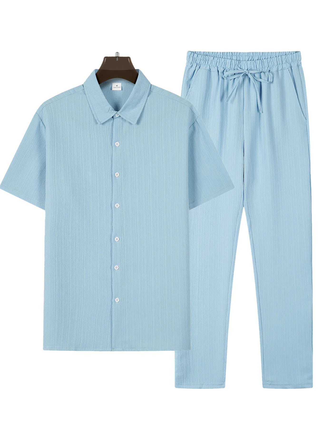 Ensemble homme casual chic – Chemise & pantalon assortis