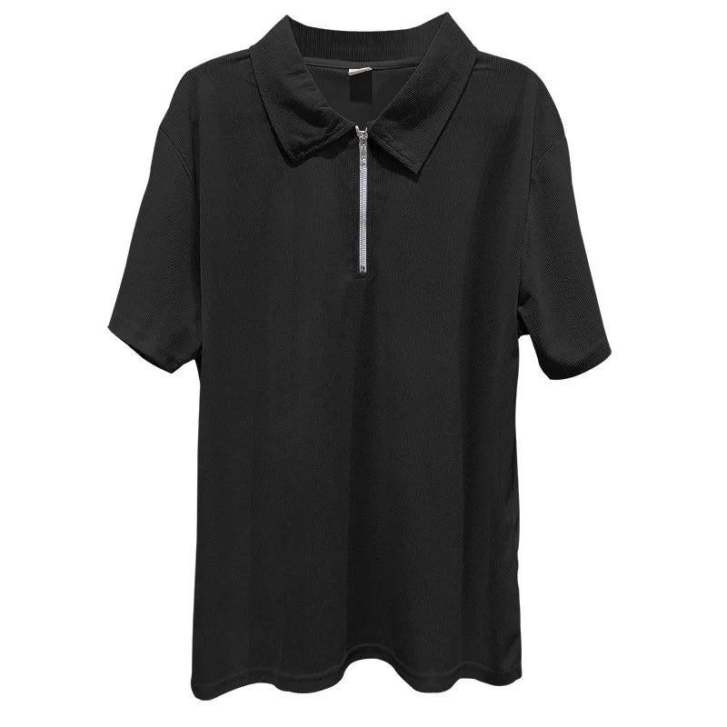 Ensemble homme 2 pièces – Polo col zippé & pantalon droit élégant