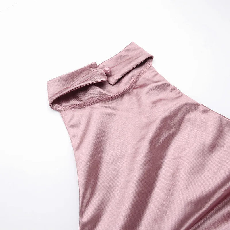 Robe longue élégante de soirée – Dos nu & fente haute sexy