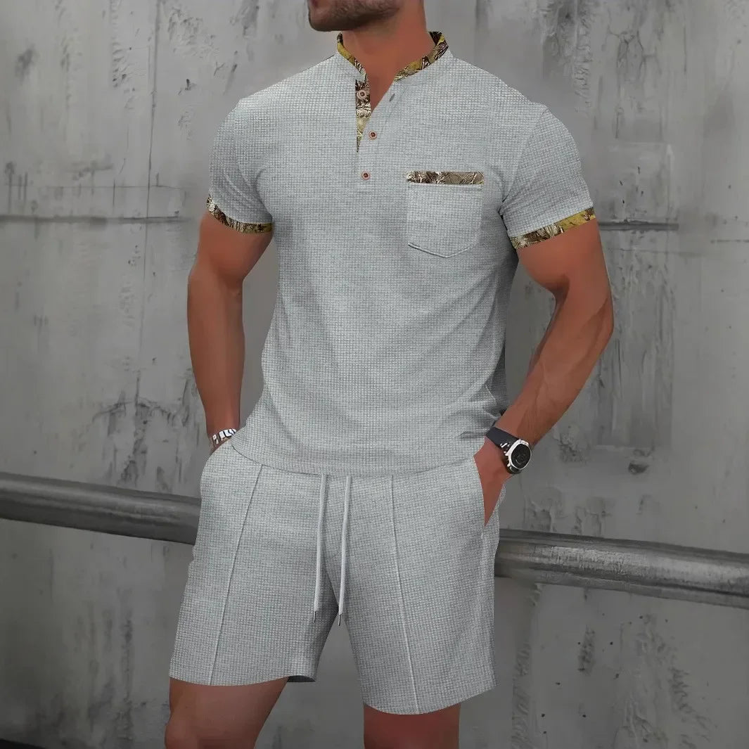 Ensemble homme été – Polo zippé & short casual chic