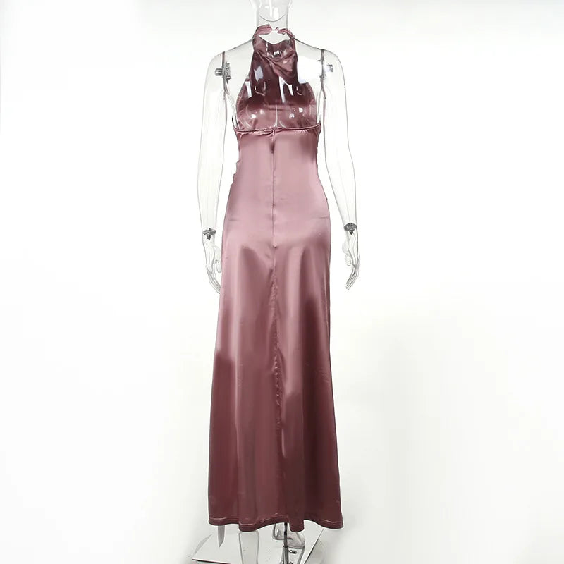 Robe longue élégante de soirée – Dos nu & fente haute sexy