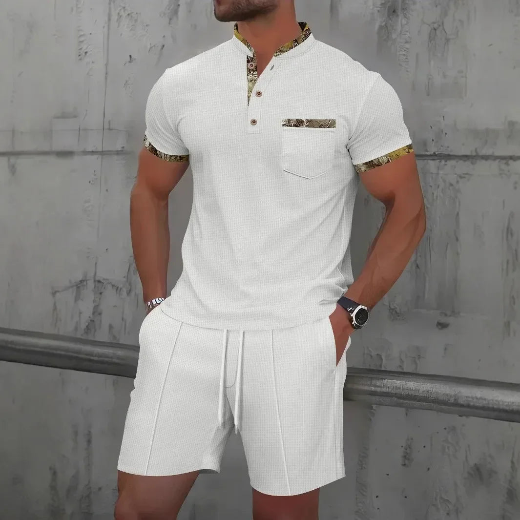 Ensemble homme été – Polo zippé & short casual chic